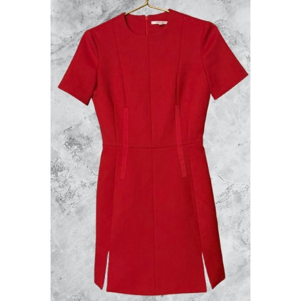 Women’s Red Short Sleeve Shift Dress